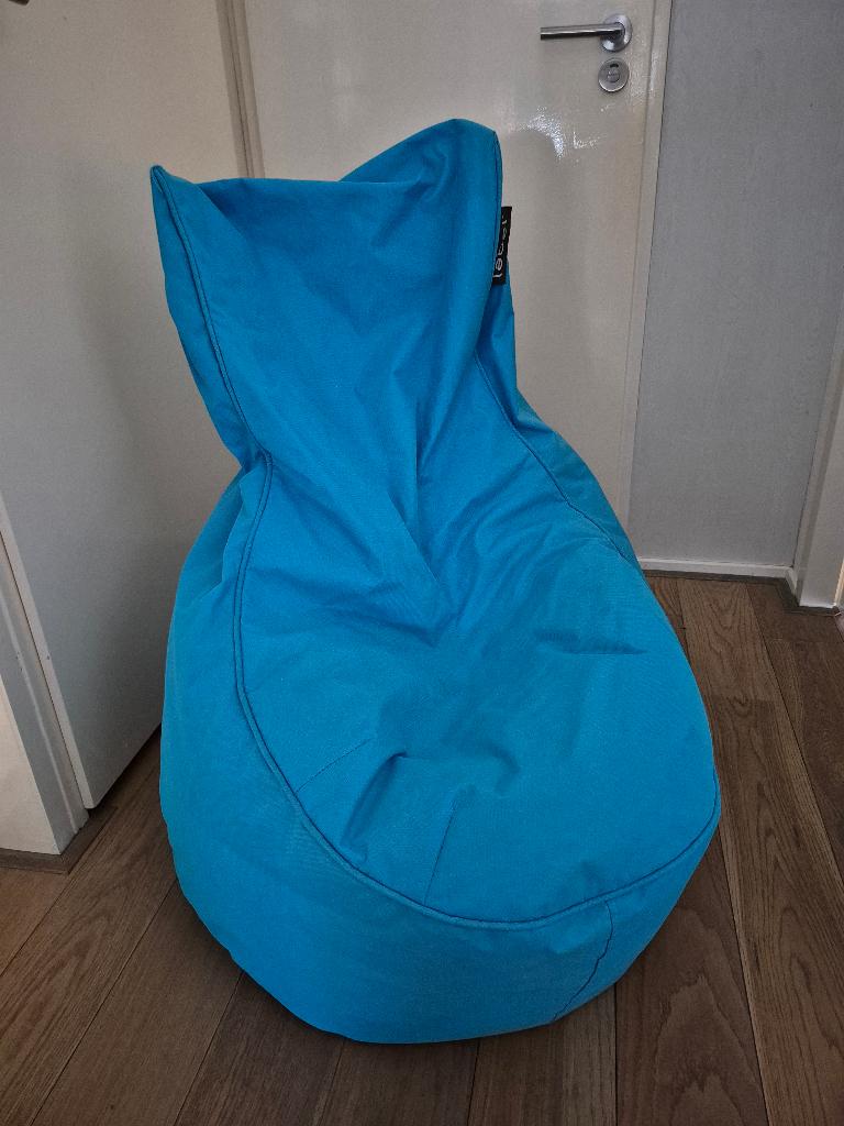 Te koop zitzak, Huis en Inrichting, Zitzakken, Ophalen, Zo goed als nieuw, Blauw, Zitzak