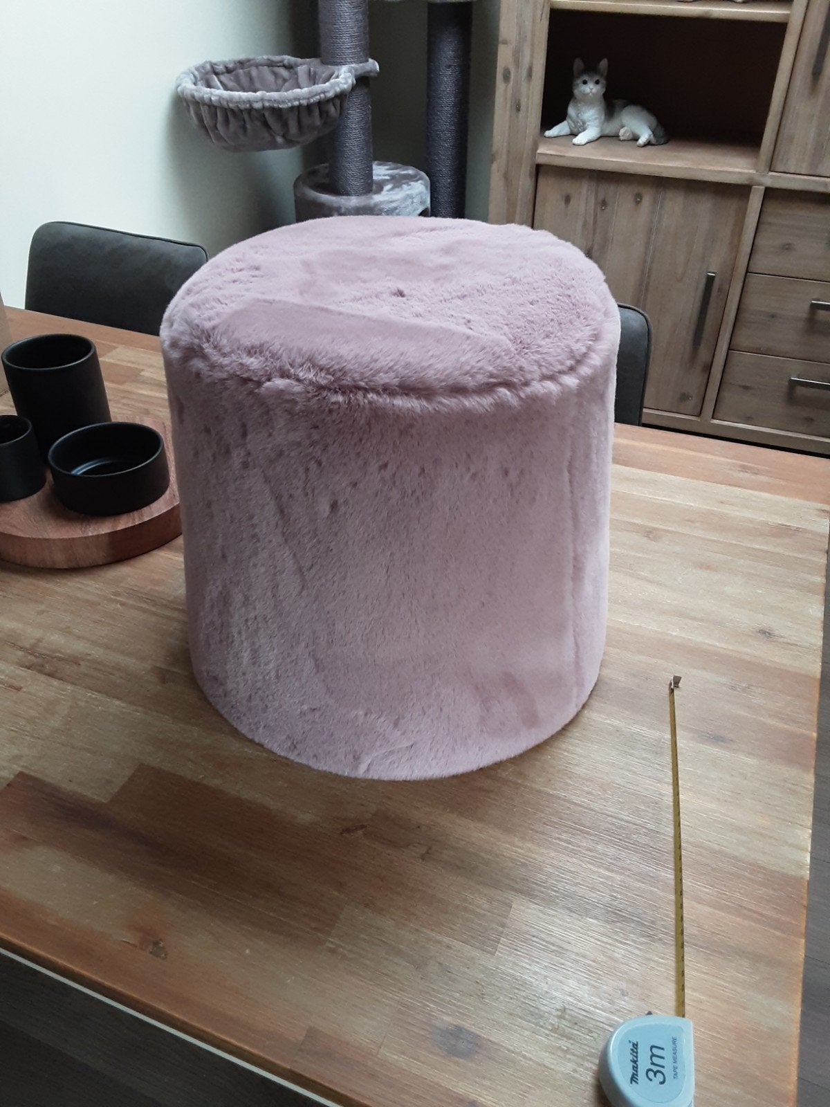 Nieuwe roze poef van Intratuin, Minder dan 50 cm, Rond, Nieuw, Minder dan 50 cm