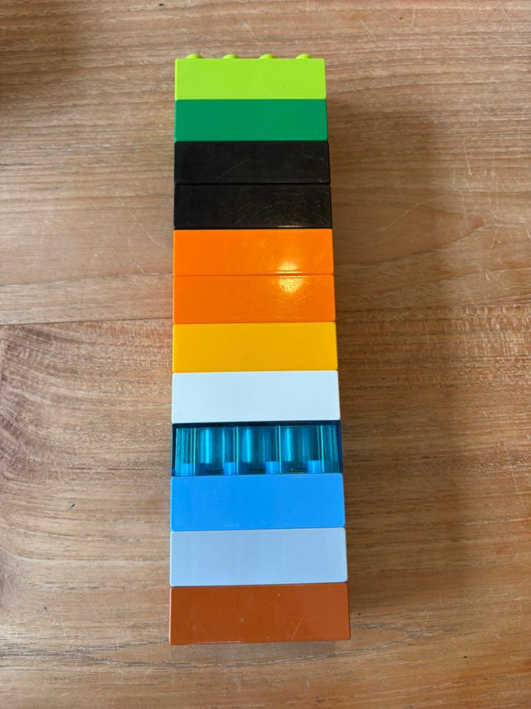 Duplo - 12 blokken/stenen - 8 nops/4x2, Ophalen of Verzenden, Gebruikt, Overige merken