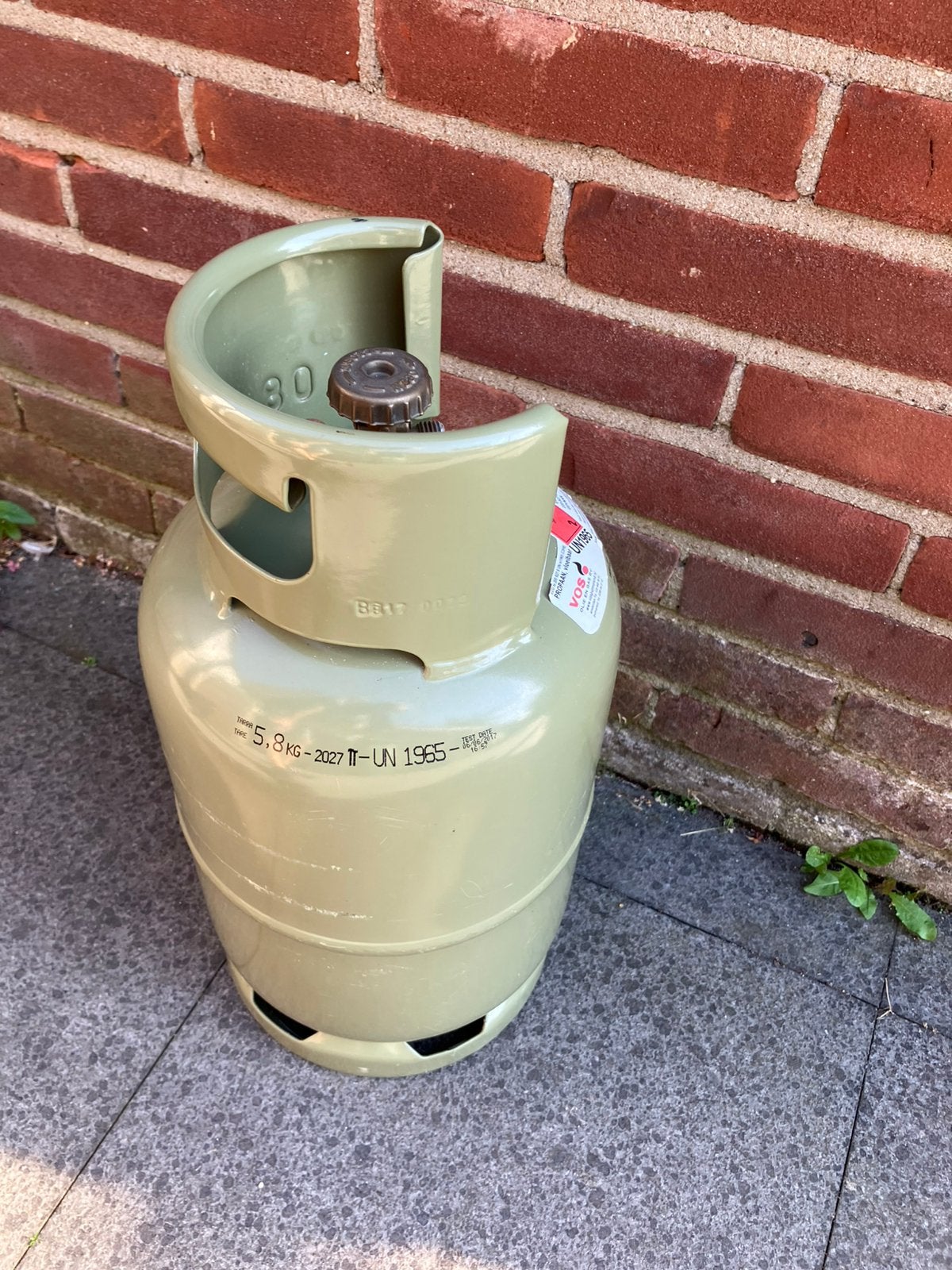 Bijna volle gasfles, Ophalen, Zo goed als nieuw