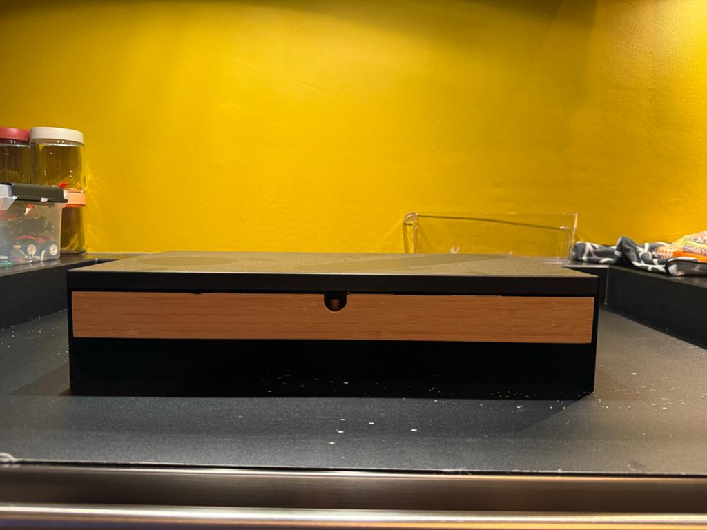 Nespresso capsulehouder met lade - Zwart/Bamboe, Huis en Inrichting, Ophalen, Hout, Zwart, Overige typen