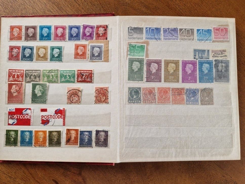 Verzameling postzegels in album, Ophalen of Verzenden, T/m 1940, Gestempeld