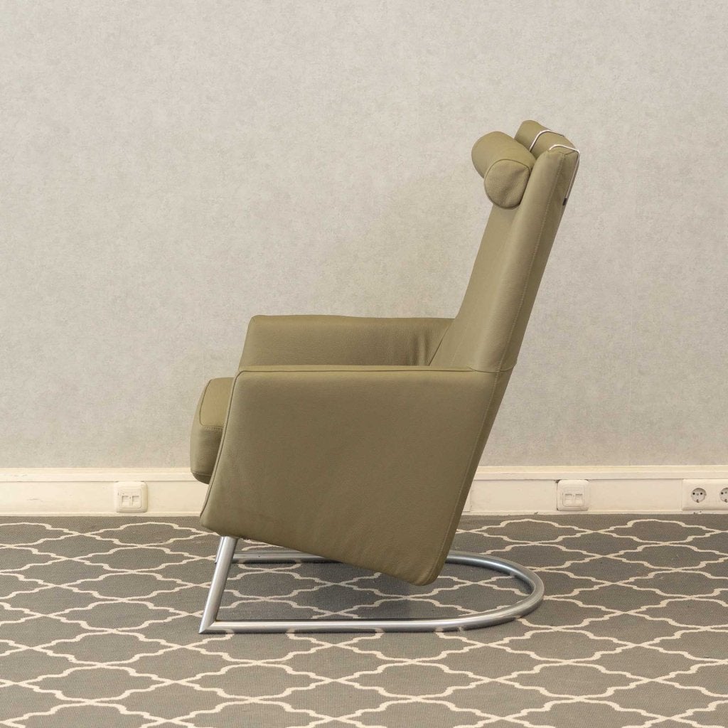 Montis Madonna fauteuils olijfgroen leder, Niet ingevuld, Zo goed als nieuw, Niet ingevuld, Niet ingevuld