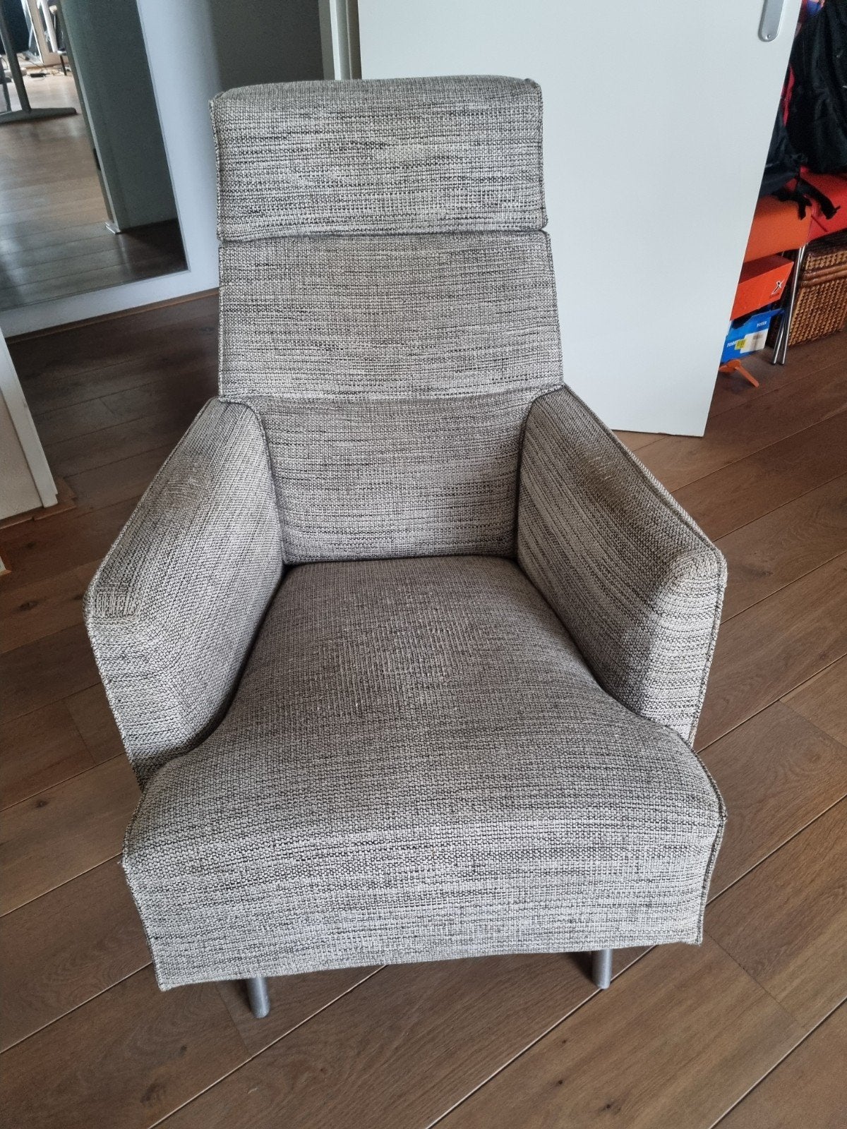Design on Stock fauteuil Solo herstofferen, Gebruikt, 75 tot 100 cm, Ophalen of Verzenden, Metaal