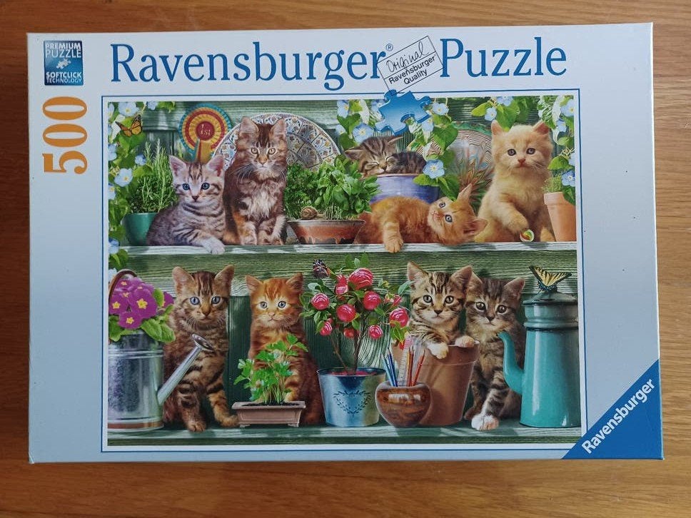 Ravensburger puzzel 500 stukjes - Kittens, Ophalen of Verzenden, Zo goed als nieuw, Ravensburger