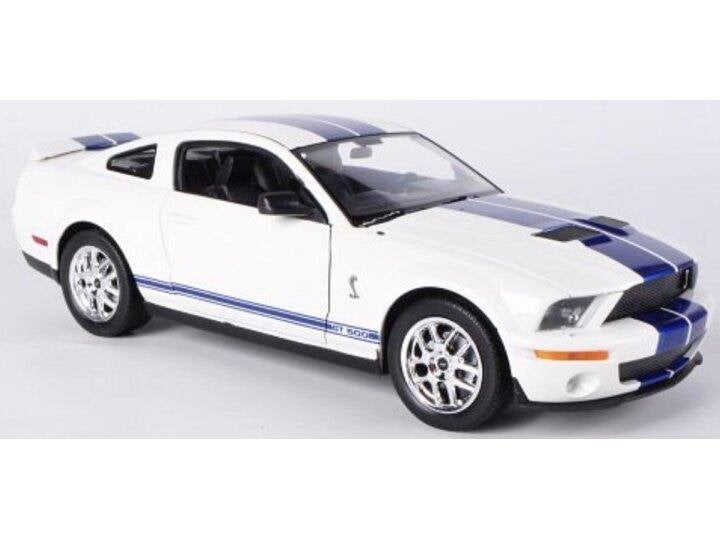 Welly: 2007 Shelby Cobra GT500 Wit 1:24, Hobby en Vrije tijd, Modelauto's | 1:24, ., Nieuw, Ophalen of Verzenden, .
