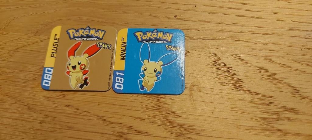 magneten speelgoed pokemon panini staks Plusle Minun 2003, Ophalen of Verzenden, Nieuw