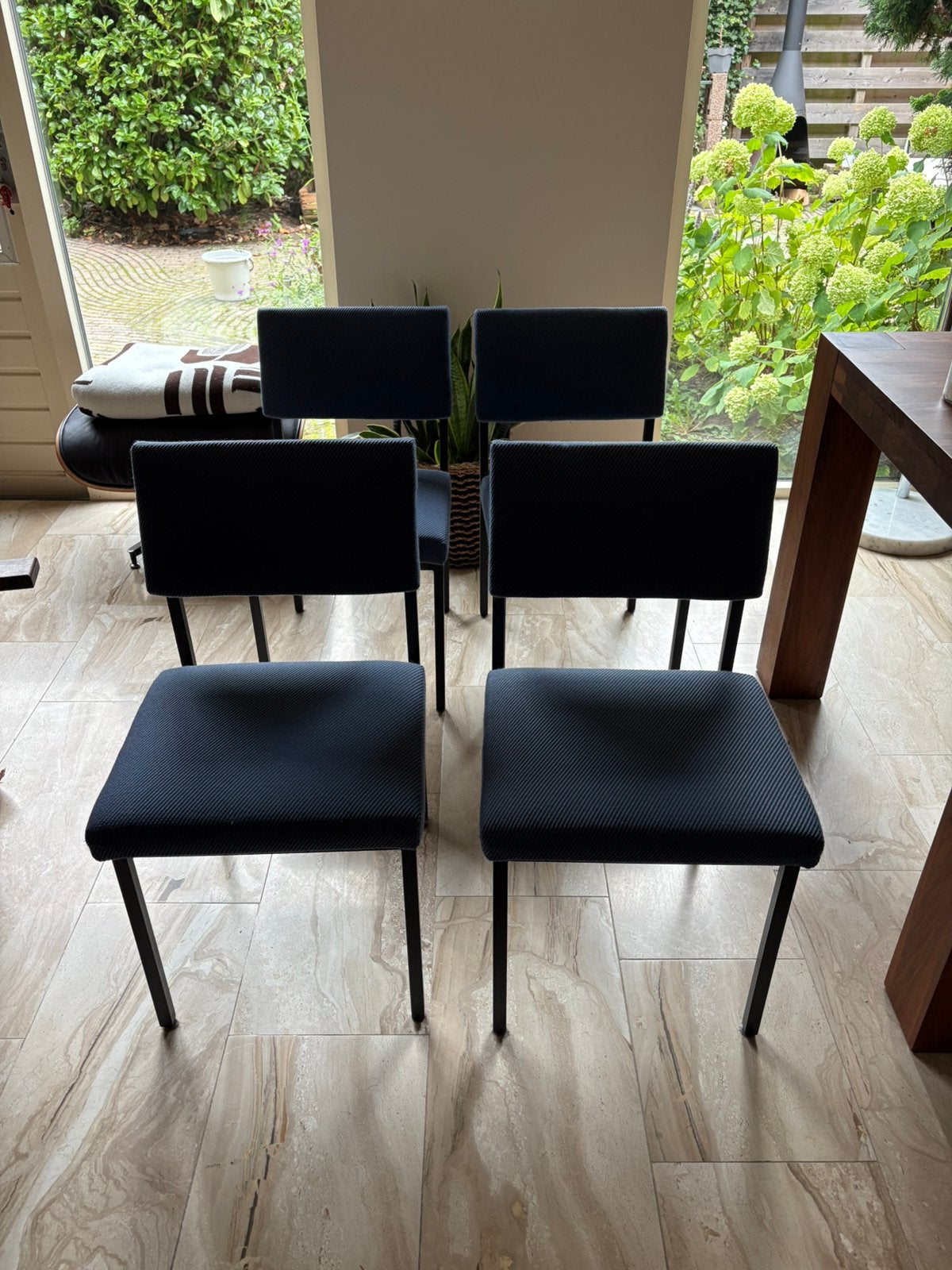 4 stoelen martin visser blauw, Huis en Inrichting, Ophalen, Gebruikt, Blauw, Vier