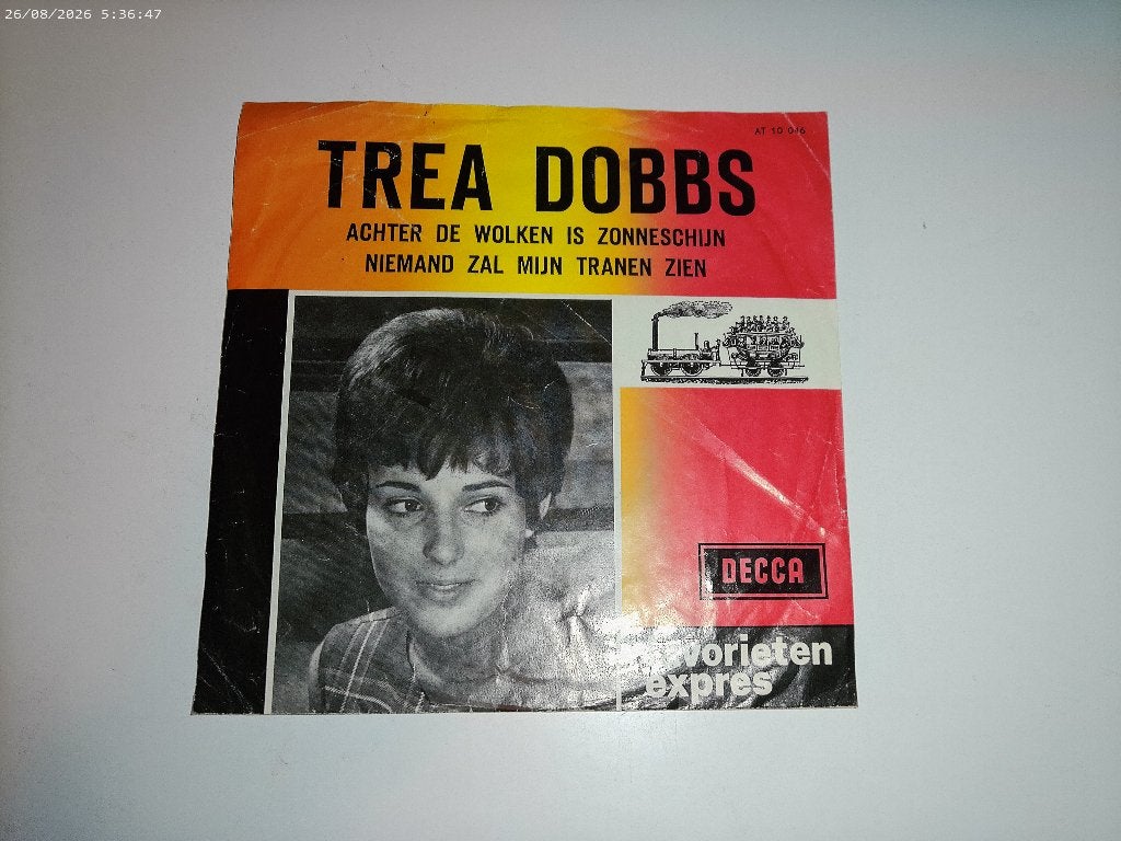 Trea Dobbs - Achter de Wolken is Zonneschijn, Gebruikt, Fotohoes, 7 inch, Ophalen of Verzenden