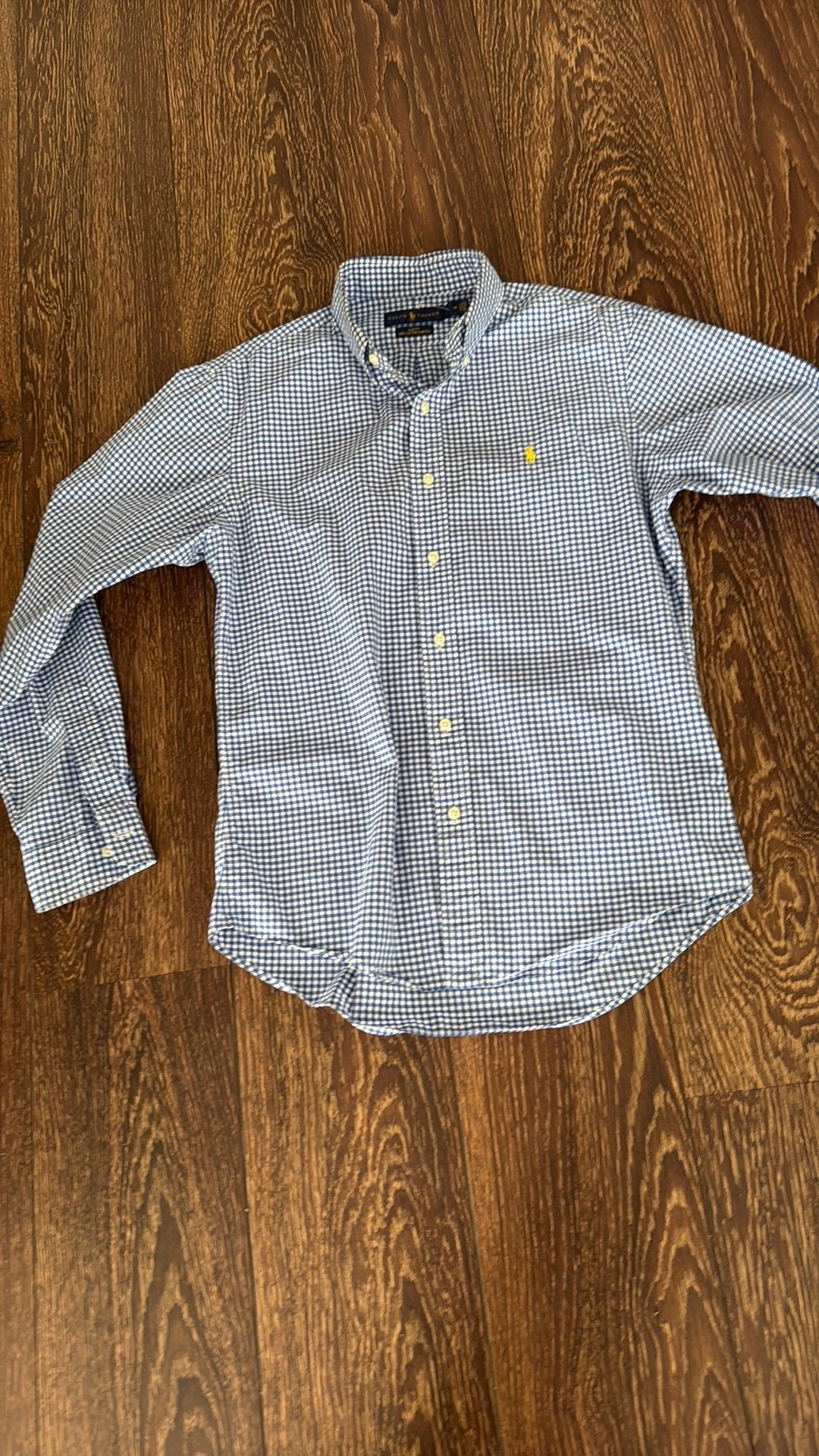 Ralph Lauren overhemd, Ophalen of Verzenden, Zo goed als nieuw, Blauw, Halswijdte 39/40 (M)