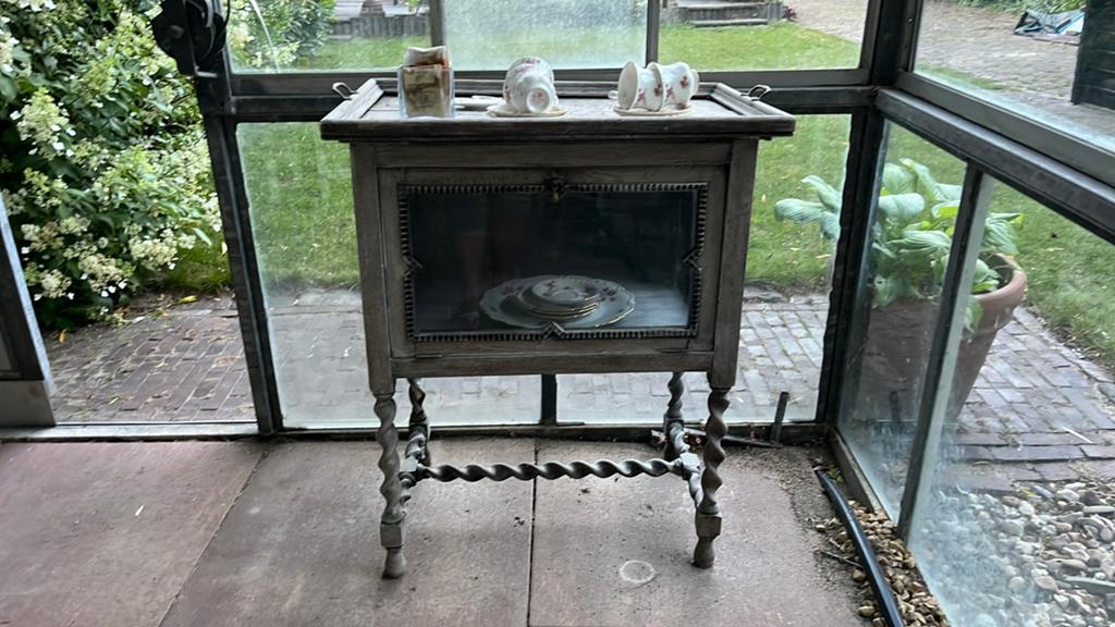 Teak houten theekastje, Ophalen