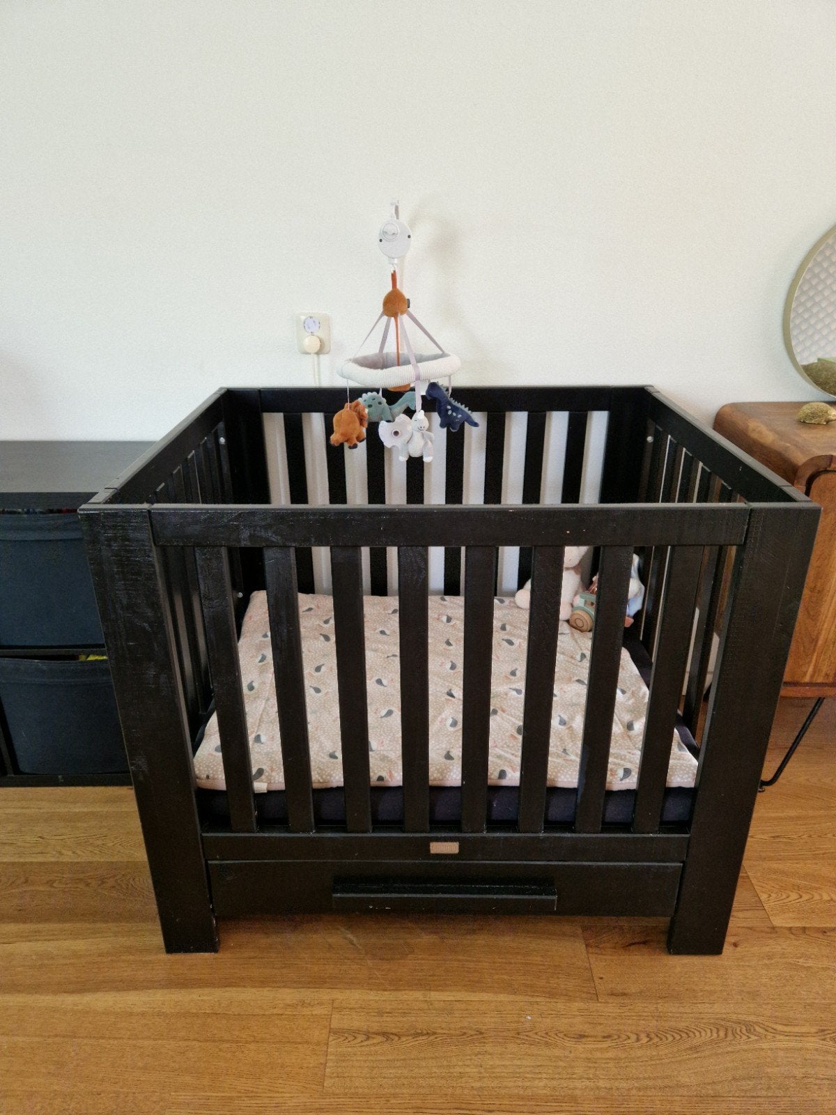 Zwarte Coming box met lade, Ophalen, Gebruikt, Vierkant, Lade
