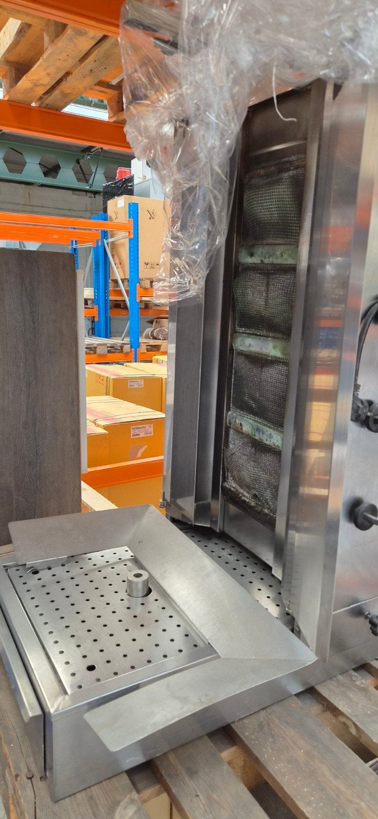 Professionele Döner Kebab Grill - Roestvrij Staal, Ophalen, Gebruikt