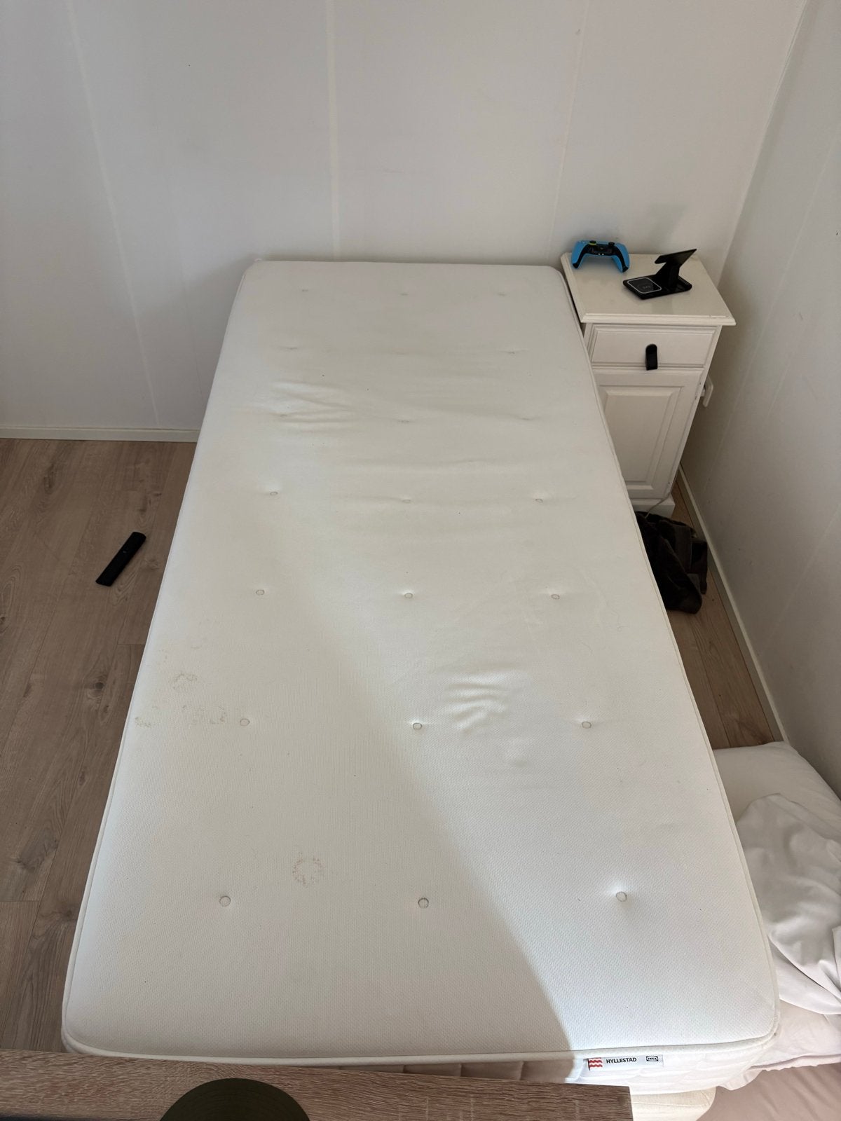 Comfortabele eenpersoons boxspring met matras, Ophalen, Gebruikt, 90 cm, Eenpersoons