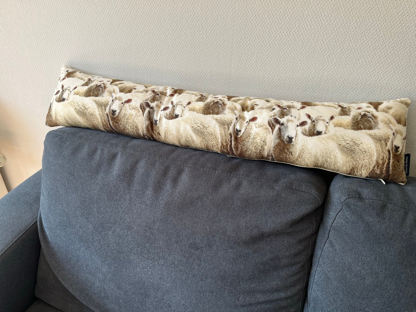 Rolkussen met schapenprint van Mars & More, Ophalen, Beige, Met print, Zo goed als nieuw