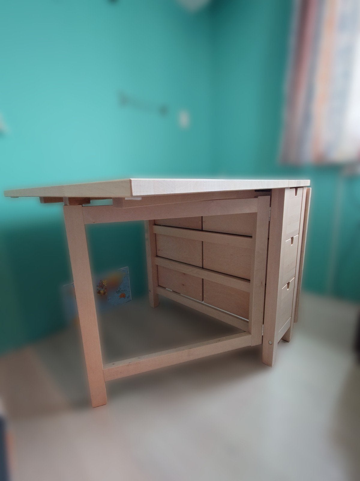 IKEA NORDEN tafel, Ophalen, Gebruikt, 50 tot 100 cm, Rechthoekig