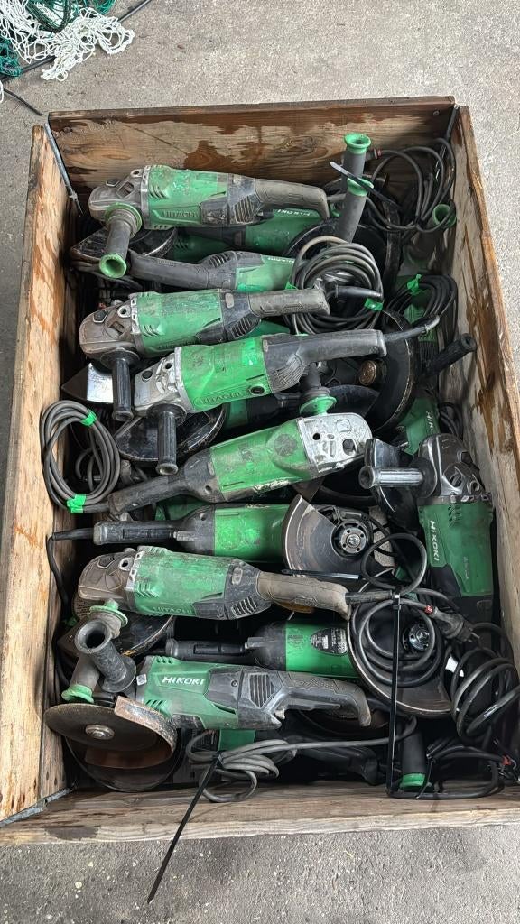 Partij Hitachi Hikoki haakse slijper 230mm, Doe-het-zelf en Verbouw, Gereedschap | Handgereedschap, Gebruikt, Ophalen