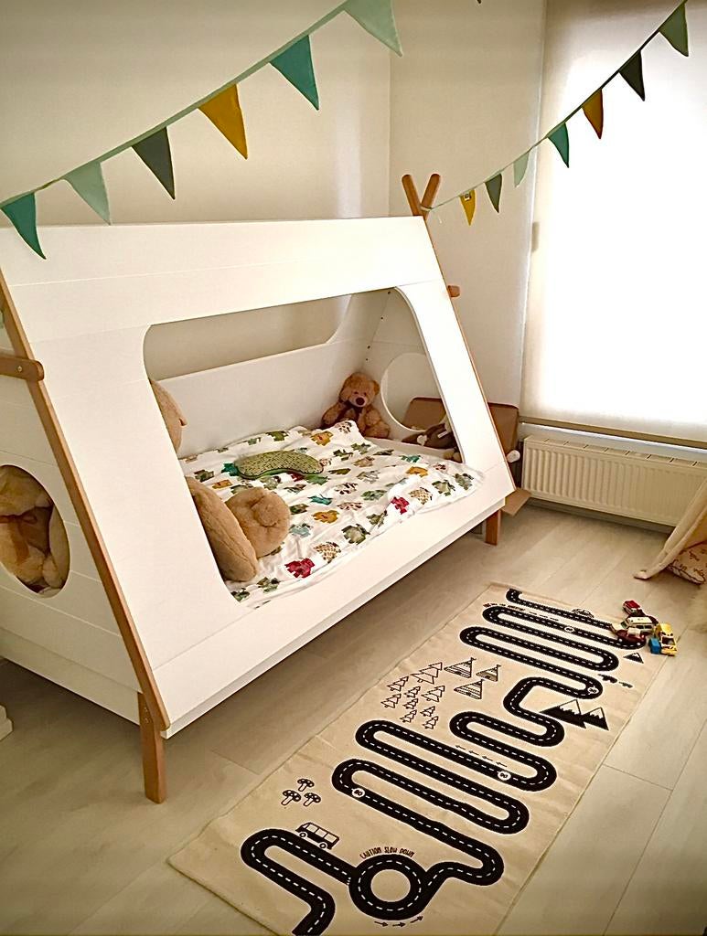 Woood Tipi Bed Wit., Ophalen, Gebruikt, 100 cm of meer, Lattenbodem