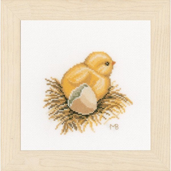 Borduurpakket Kuiken met eierschaal pn0165382, ., Nieuw, Ophalen of Verzenden, .
