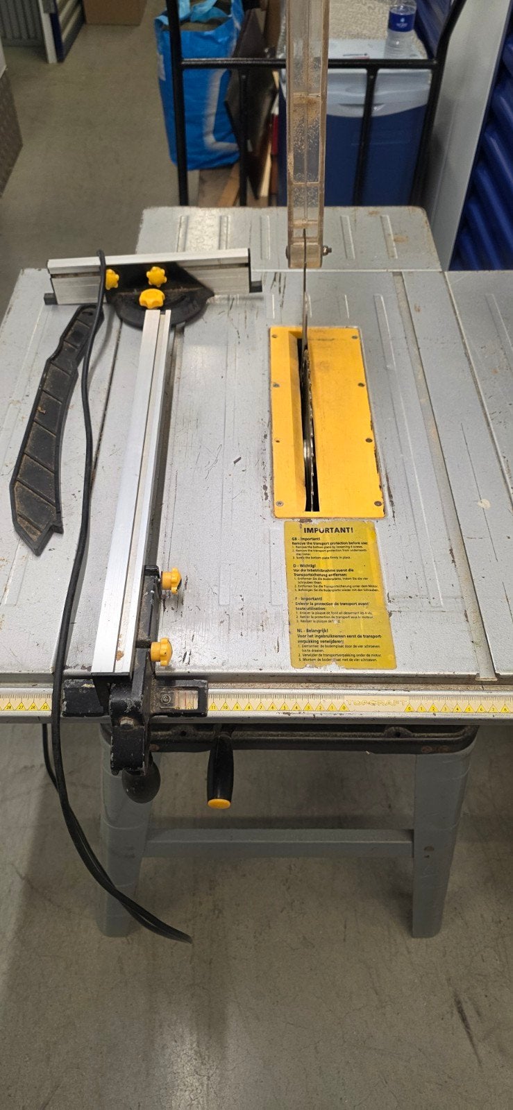 Topcraft Tafelzaag - Krachtige Cirkelzaag, Doe-het-zelf en Verbouw, Gereedschap | Zaagmachines, Ophalen, Gebruikt, Cirkelzaag