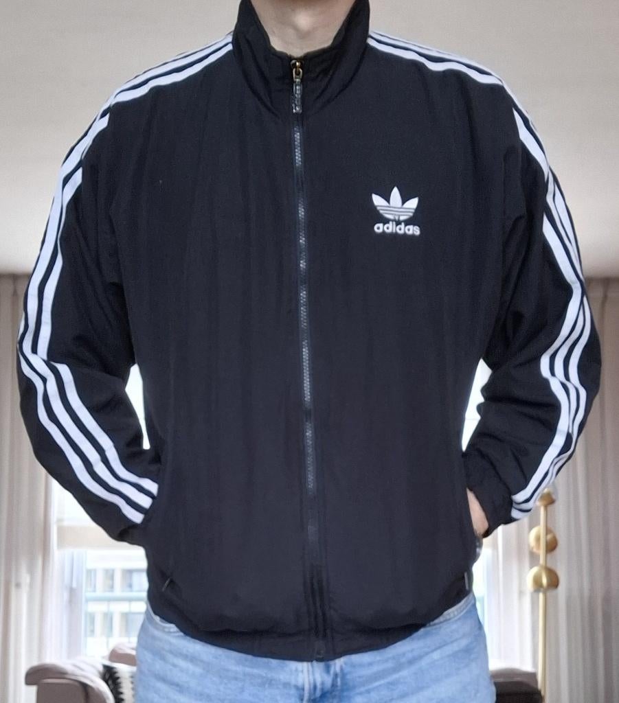 vintage TT jacket Adidas trainingsjack 90's - womens M, Zwart, Overige typen, Adidas, Gedragen