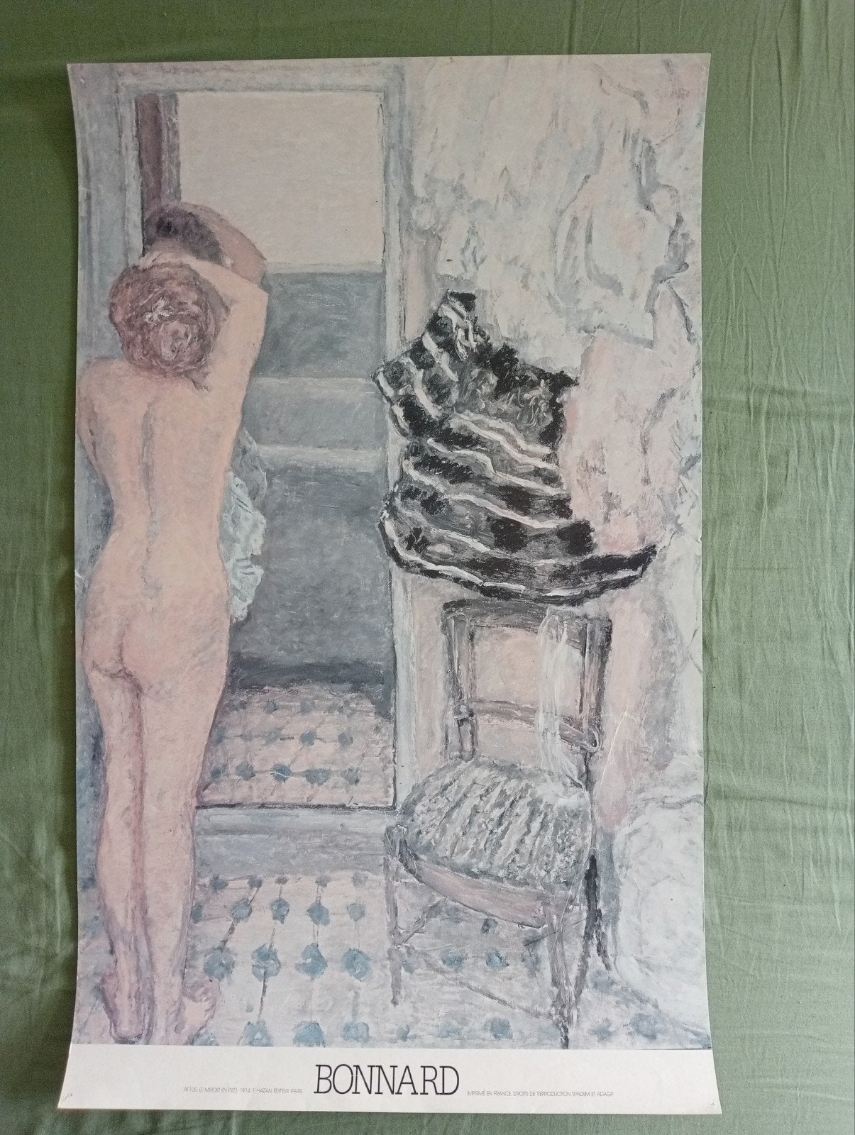 Pierre Bonnard poster naakt erotiek, Ophalen of Verzenden, Gebruikt, A1 t/m A3, Film en Tv