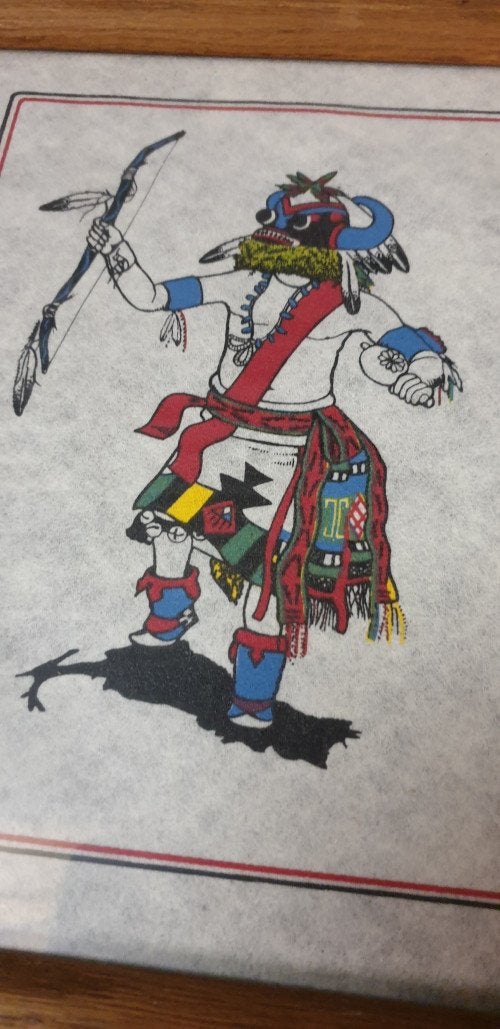 schilderij tekening indianen stamhoofd, Ophalen of Verzenden, 'T Olde Gre-j, Info@toldegrej.nl, Endepoelstraat 20f Didam
