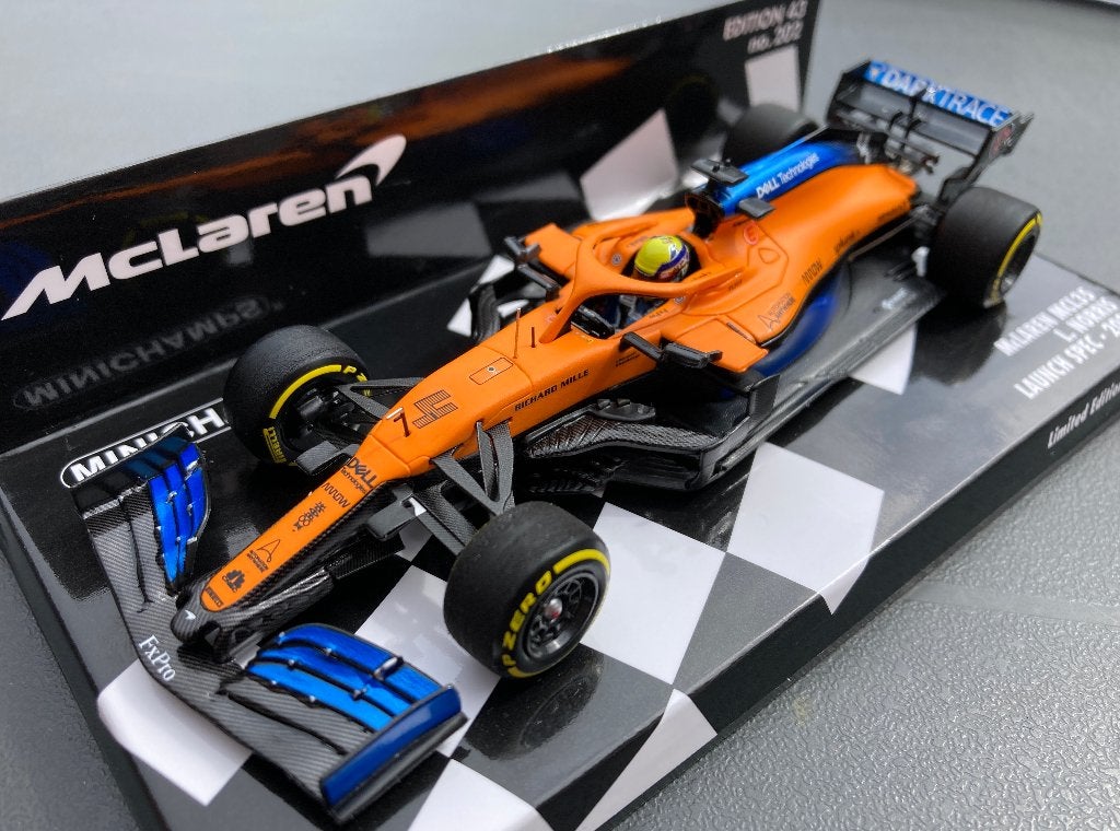Lando Norris 1:43 Launch Spec 2020 Mclaren MCL35 Formule 1, Ophalen of Verzenden, Nieuw, Formule 1