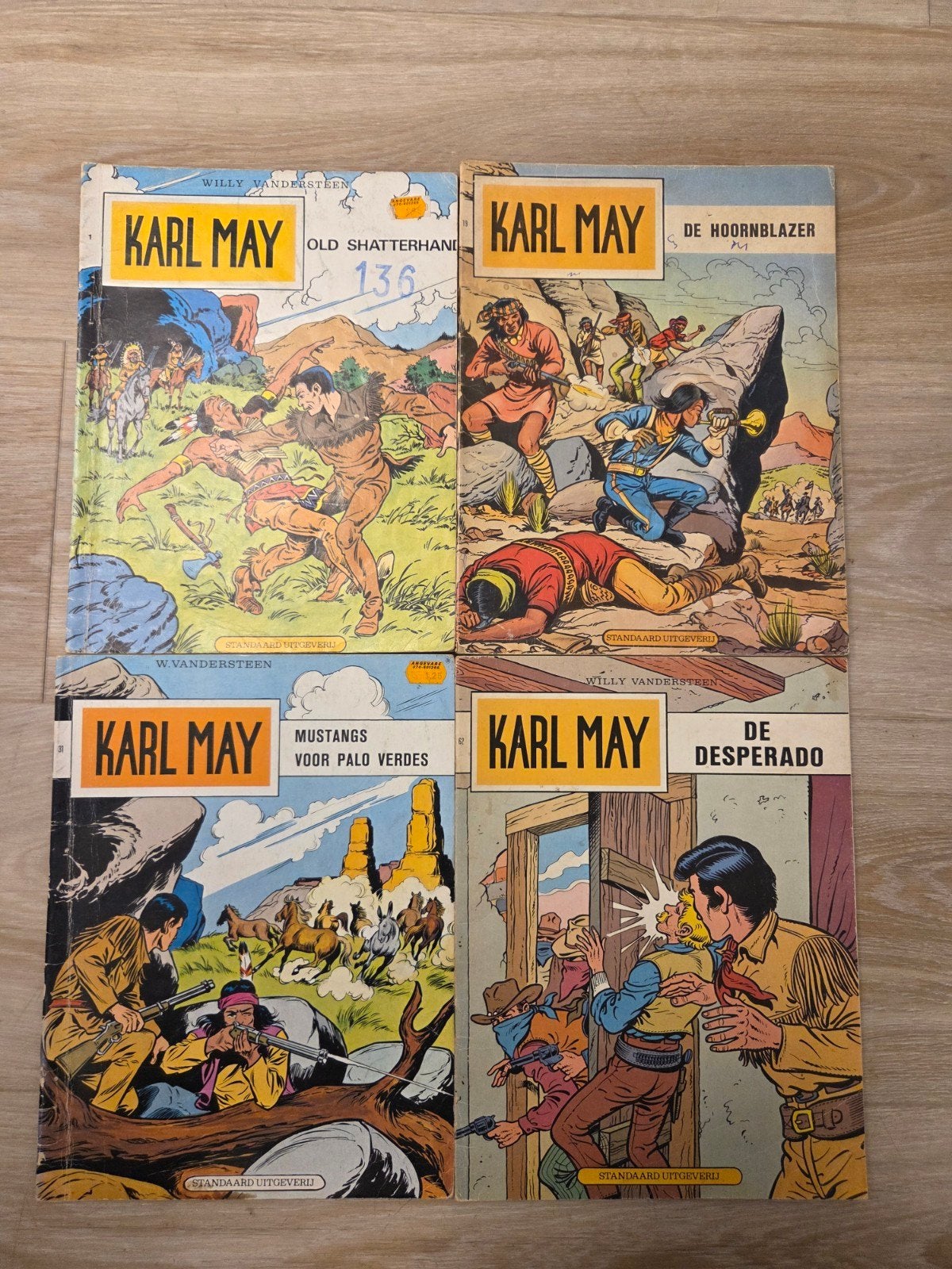 Karl May Strips 4x  pst of samen Willy van der Steen, Meerdere comics, Ophalen of Verzenden, Gelezen, Europa