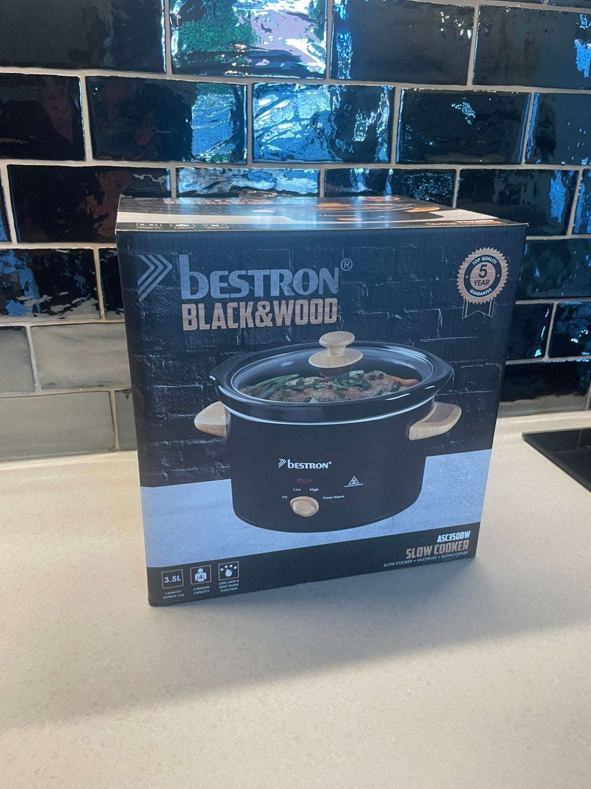 Bestron slowcooker 3.5liter Nieuw in doos!, Ophalen of Verzenden, Zo goed als nieuw, 4 t/m 7 personen