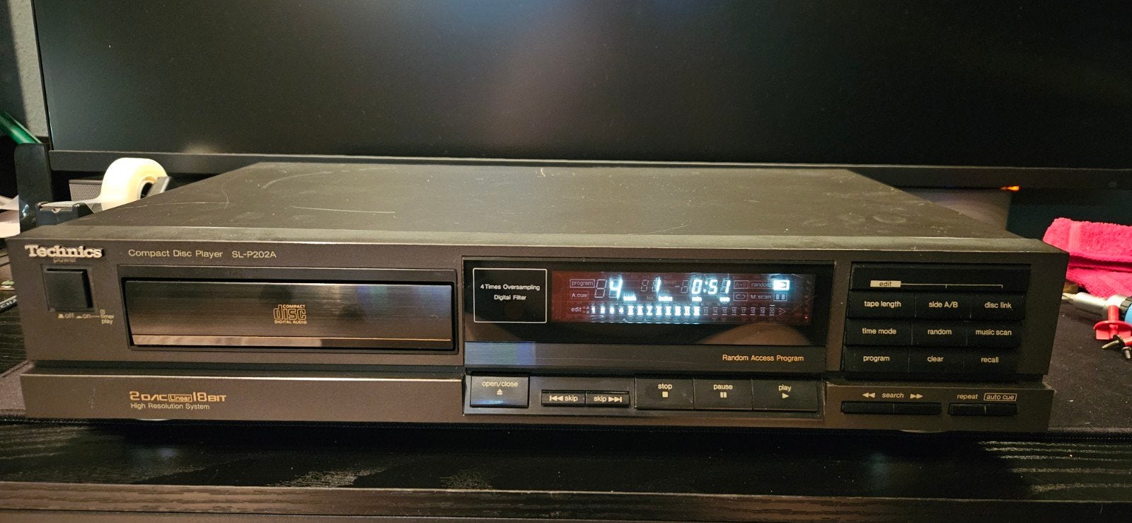 Technics SL-P202A CD player, Ophalen of Verzenden, Technics