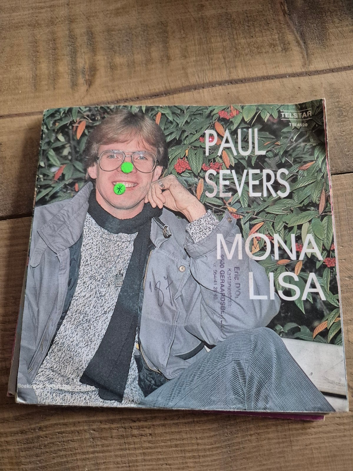 Paul Severs - Mona Lisa (Vinyl Single), Ophalen of Verzenden, Gebruikt, Pop, Single
