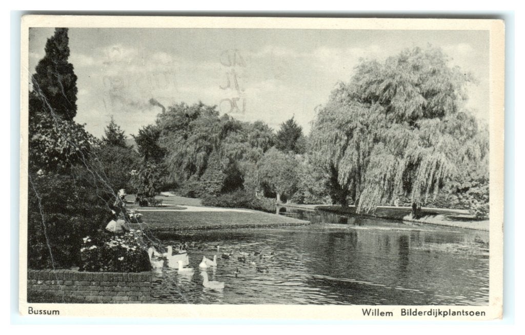 Bussum, Willem Bilderdijkplantsoen - Opruimingskaart, Verzenden, 1940 tot 1960, Gelopen, Noord-Holland
