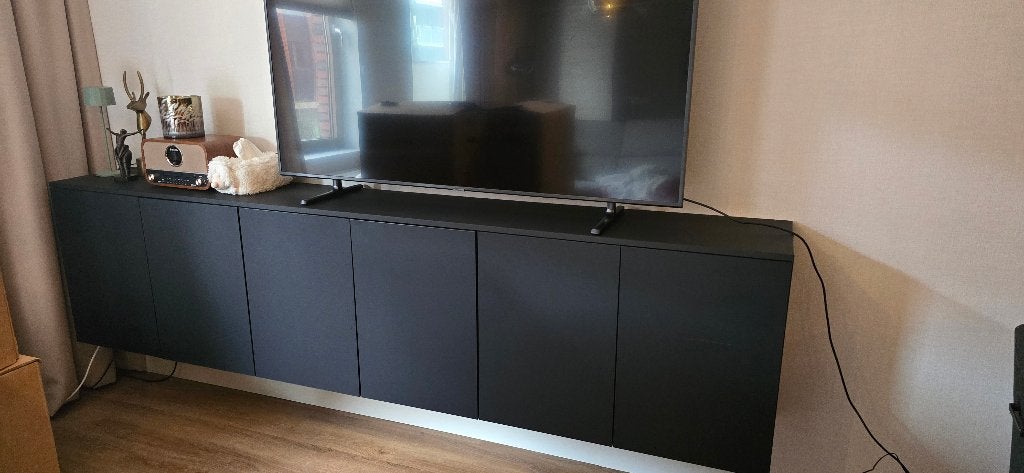Dressoir zwart, Ophalen, Gebruikt, 150 tot 200 cm, 25 tot 50 cm