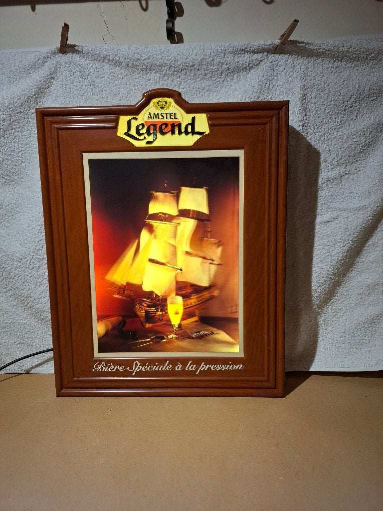 Amstel bier lichtbak, Ophalen, Zo goed als nieuw, Lichtbak of (neon) lamp