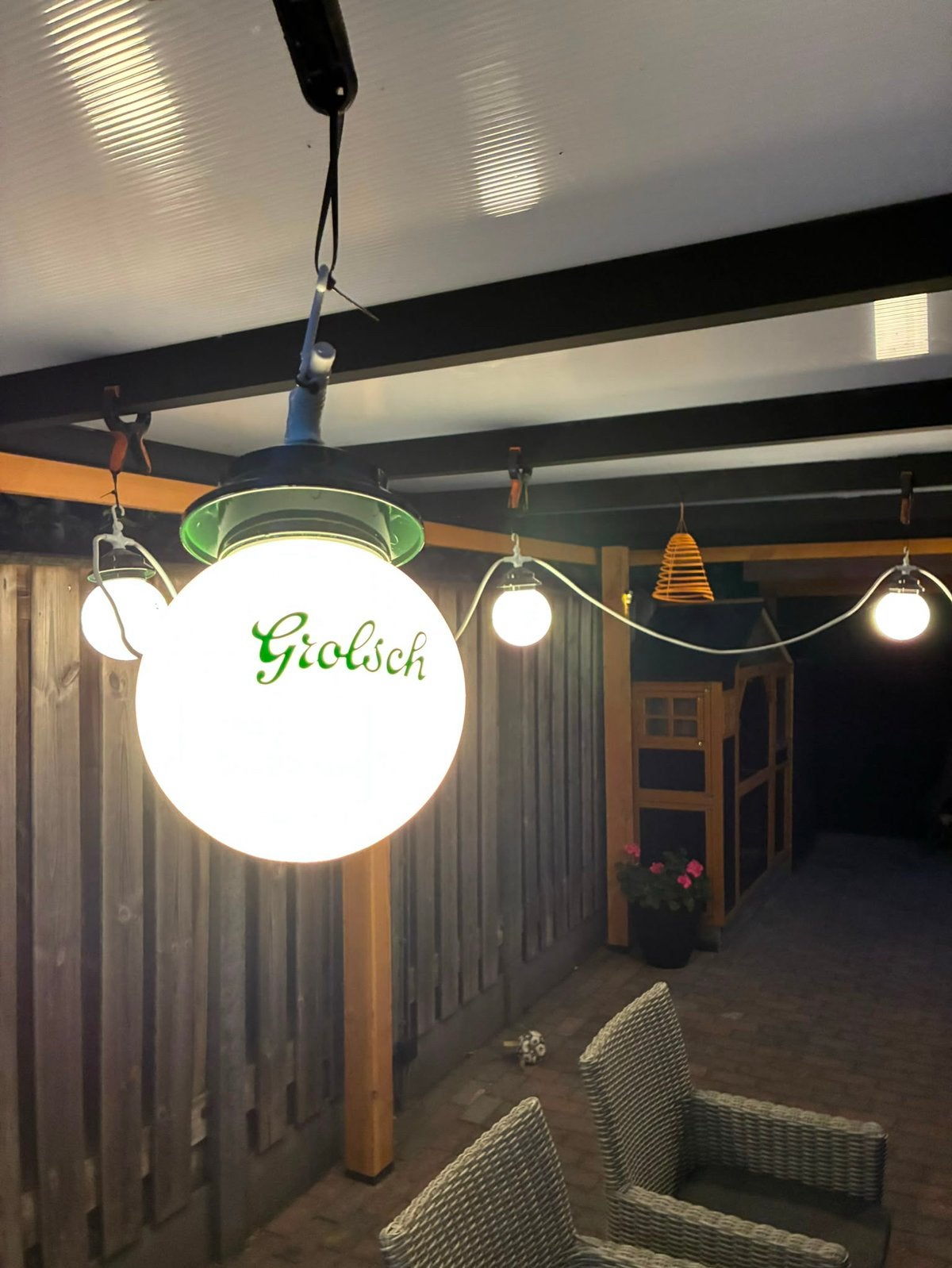 Grolsch verlichting 6 lampen, Ophalen, Zo goed als nieuw, Overige typen, Grolsch