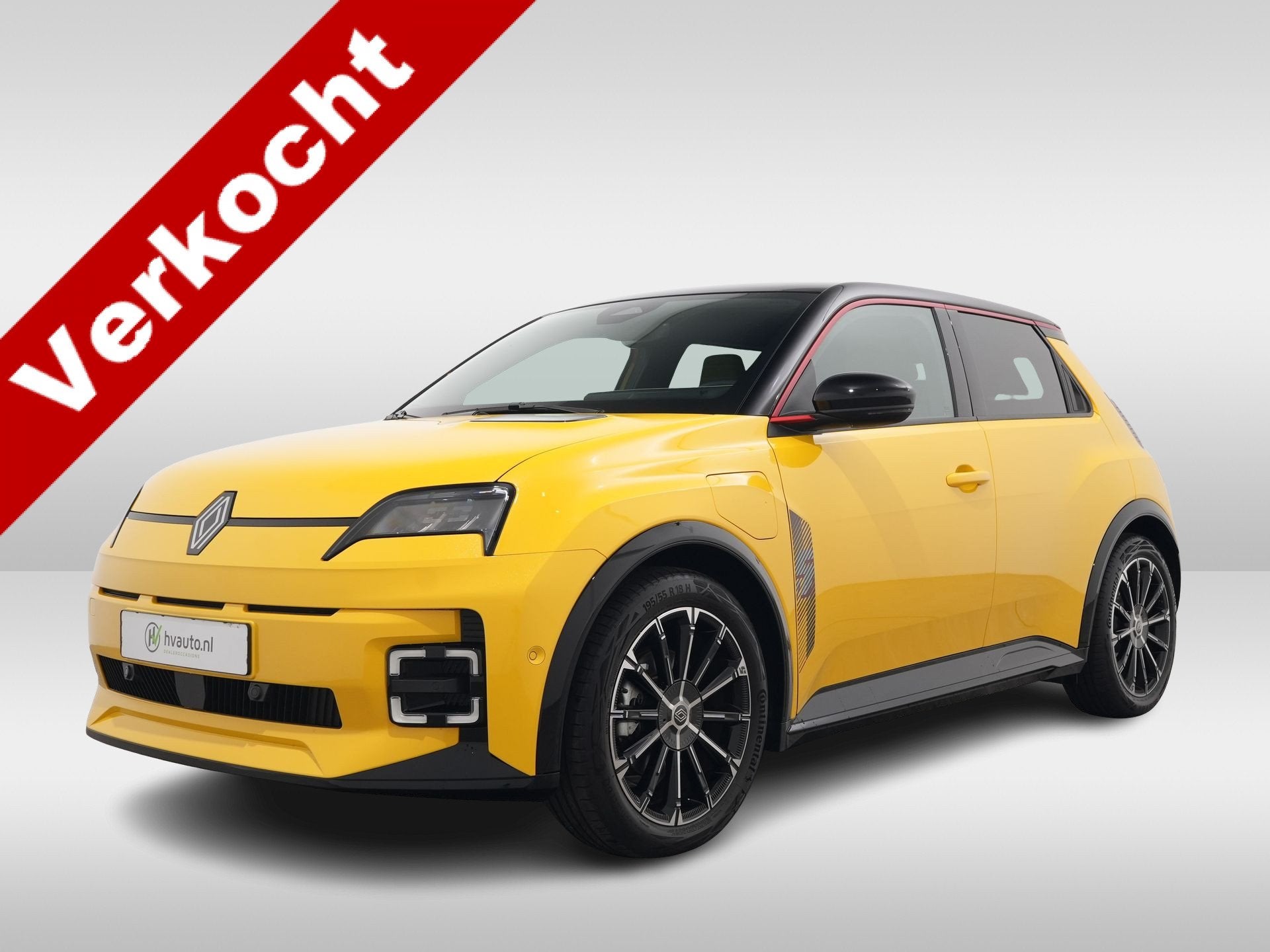 Renault 5 COMFORT RANGE 150PK ICONIC CINQ 52 KWH 3-FASE SOH, Auto's, Automatische klimaatregeling, Stof, Gebruikt, Zwart