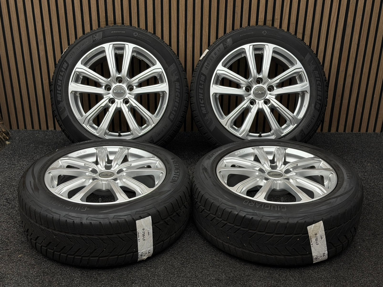 WINTER! 17 inch MAK Magma - VW Passat T-Roc 5x112 ET42 7.5J, Ophalen, 215 mm, ., Banden en Velgen