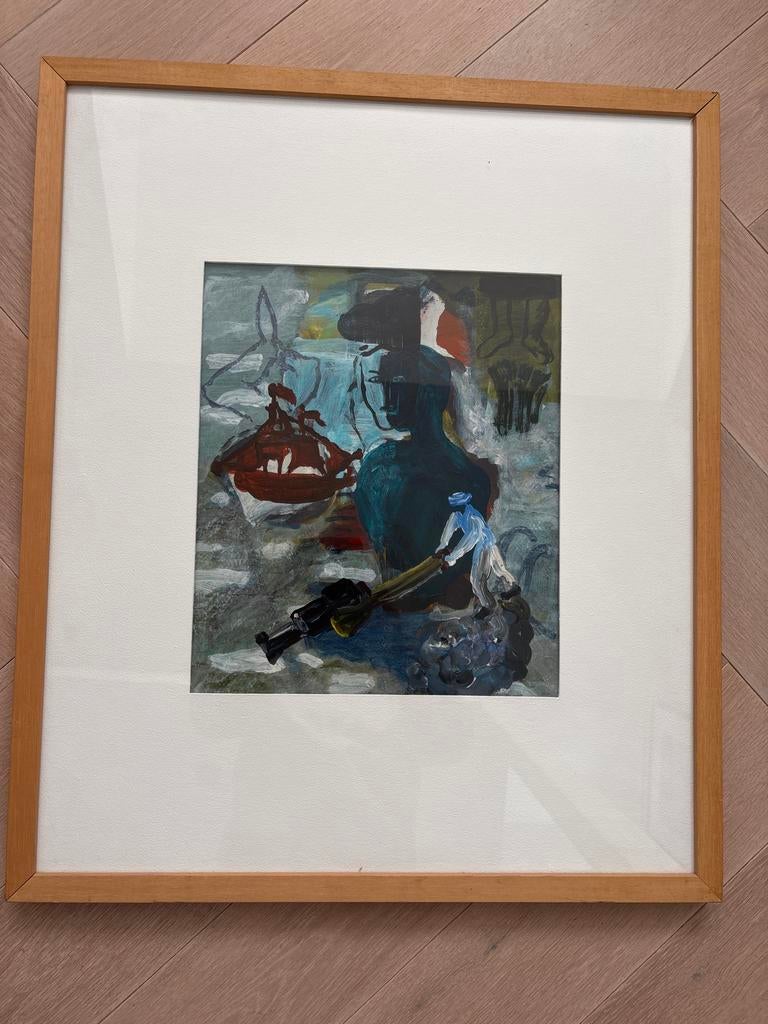 Acryl op papier - Gerhard Klomberg (2002), Antiek en Kunst, Kunst | Schilderijen | Modern, Ophalen