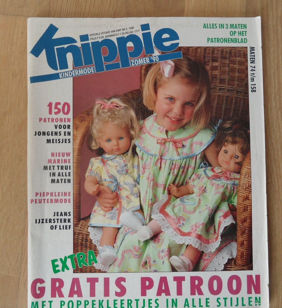 Knippie uit zomer 1990  vintage naaitijdschrift zie foto's, Ophalen of Verzenden, Nieuw, Kind, Knippie