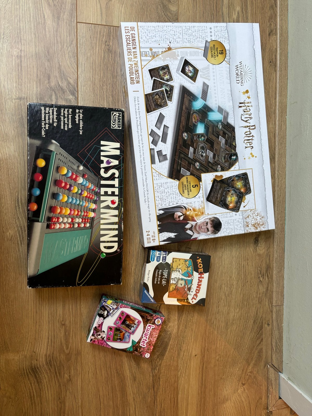 Diverse Spelletjes: Harry Potter, Mastermind, Koehandel, Kwa, Een of twee spelers, Ophalen, Gebruikt