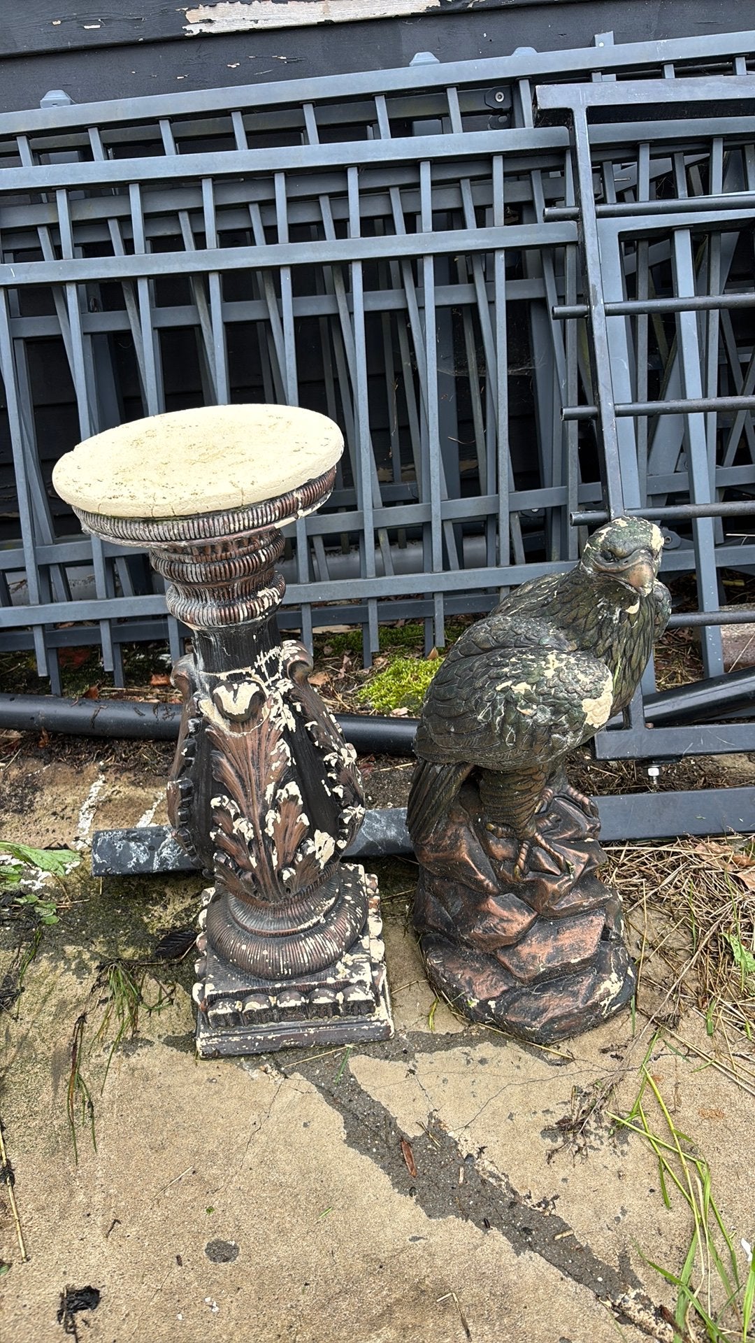Decoratieve tuinbeelden - Nieuwe verfbeurt nodig, Ophalen, Gebruikt, Beton, Dierenbeeld