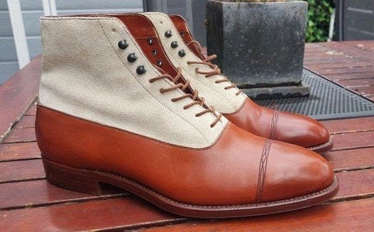 Schoenen heren boots Gérard Sene Paris Balmoral boots mt 9, Bruin, Boots, Ophalen of Verzenden, Zo goed als nieuw
