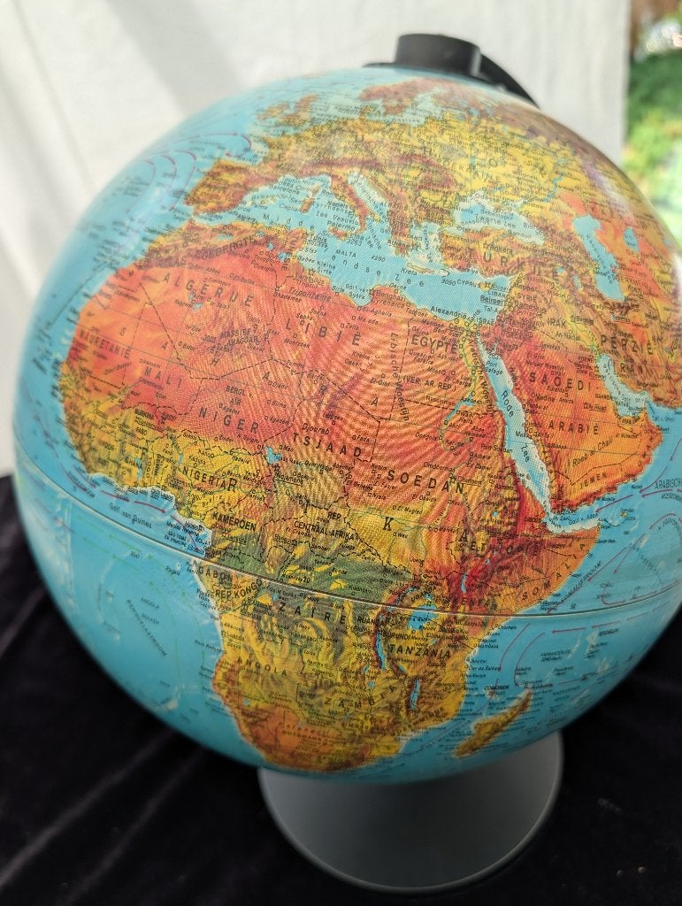 Verlichte Scan Globe wereldbol Seizoensring nacht simulatie, Ophalen of Verzenden, Gebruikt, Antieke wereldbol