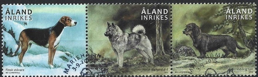 Aland SG 422-424 gebruikt strip - 03-09-2015 - 1,90, Verzenden, Finland, Gestempeld