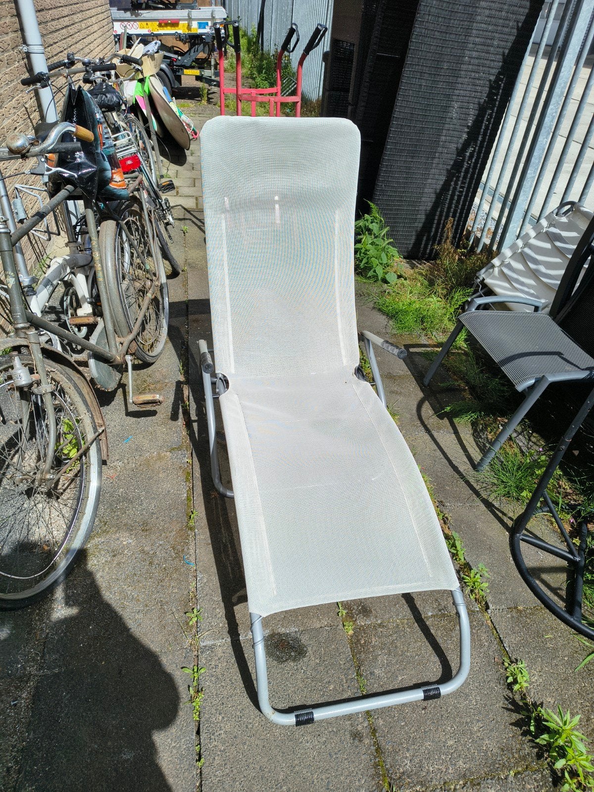 2 x lichtgewicht zonnebed ligbed  tuinstoel, Tuin en Terras, Ligbedden, Ophalen, Gebruikt, ., .