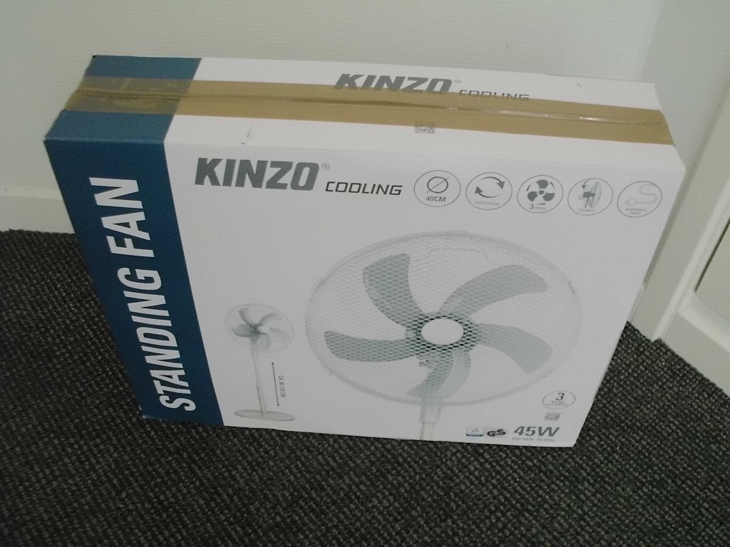 1 KINZO staande ventilator cooling fan 45W, Witgoed en Apparatuur, Ventilatoren, Gebruikt, Statiefventilator, Ophalen