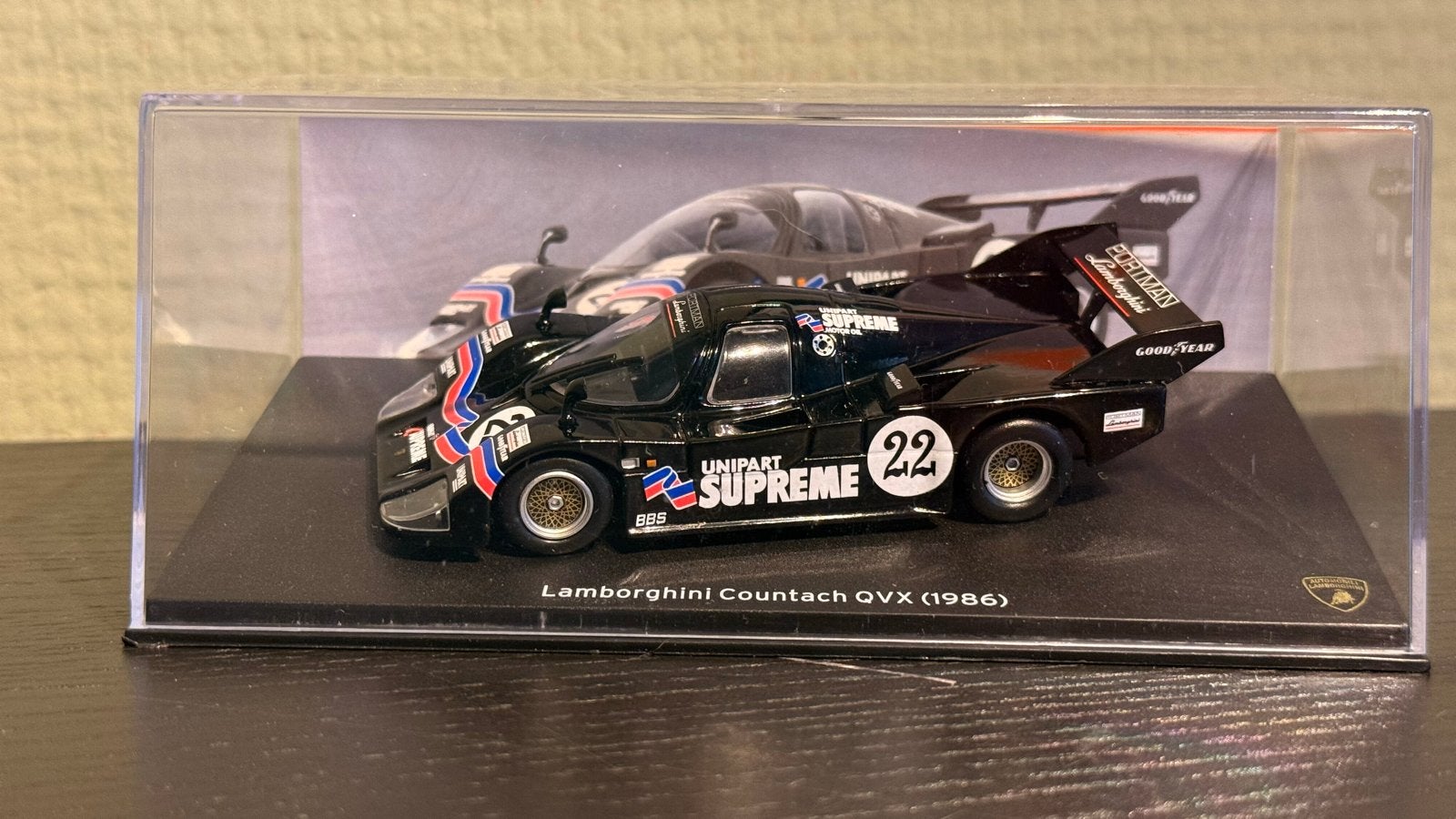 Lamborghini Countach QVX 1986 1/43 modelauto, Hobby en Vrije tijd, Ophalen of Verzenden, Zo goed als nieuw, Auto, Overige merken