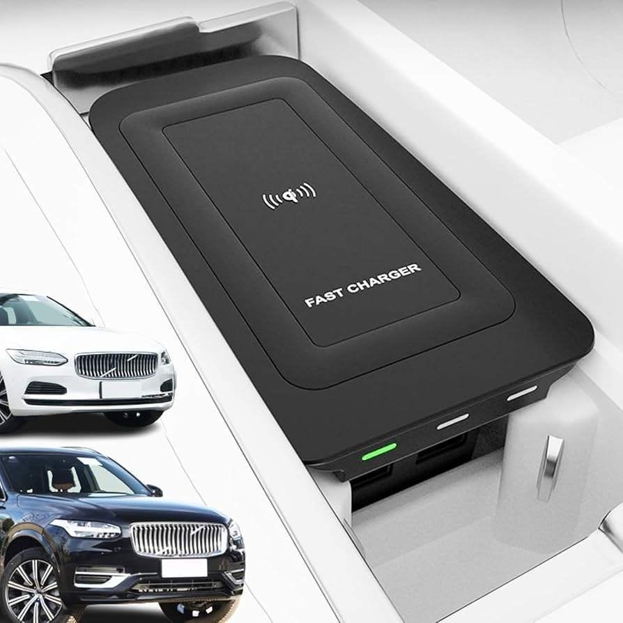 draadloze telefoonlader, XC90 XC60 S90 V60 middenconsole,, Ophalen of Verzenden, Zo goed als nieuw, Auto