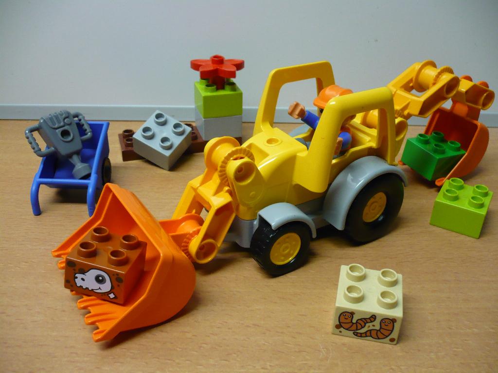 Lego/ Duplo 10811 ** Graaflaadmachine **, Kinderen en Baby's, Speelgoed | Duplo en Lego, Zo goed als nieuw, Duplo, Complete set